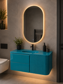 روشویی کابینتی کریستالی آبی آرکامن مدل- R115