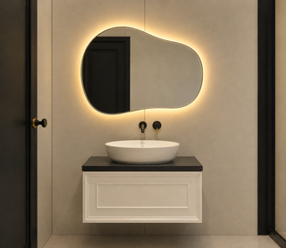 روشویی کابینتی کلاسیک سفید با کاسه روکار آرکامن مدل -R119