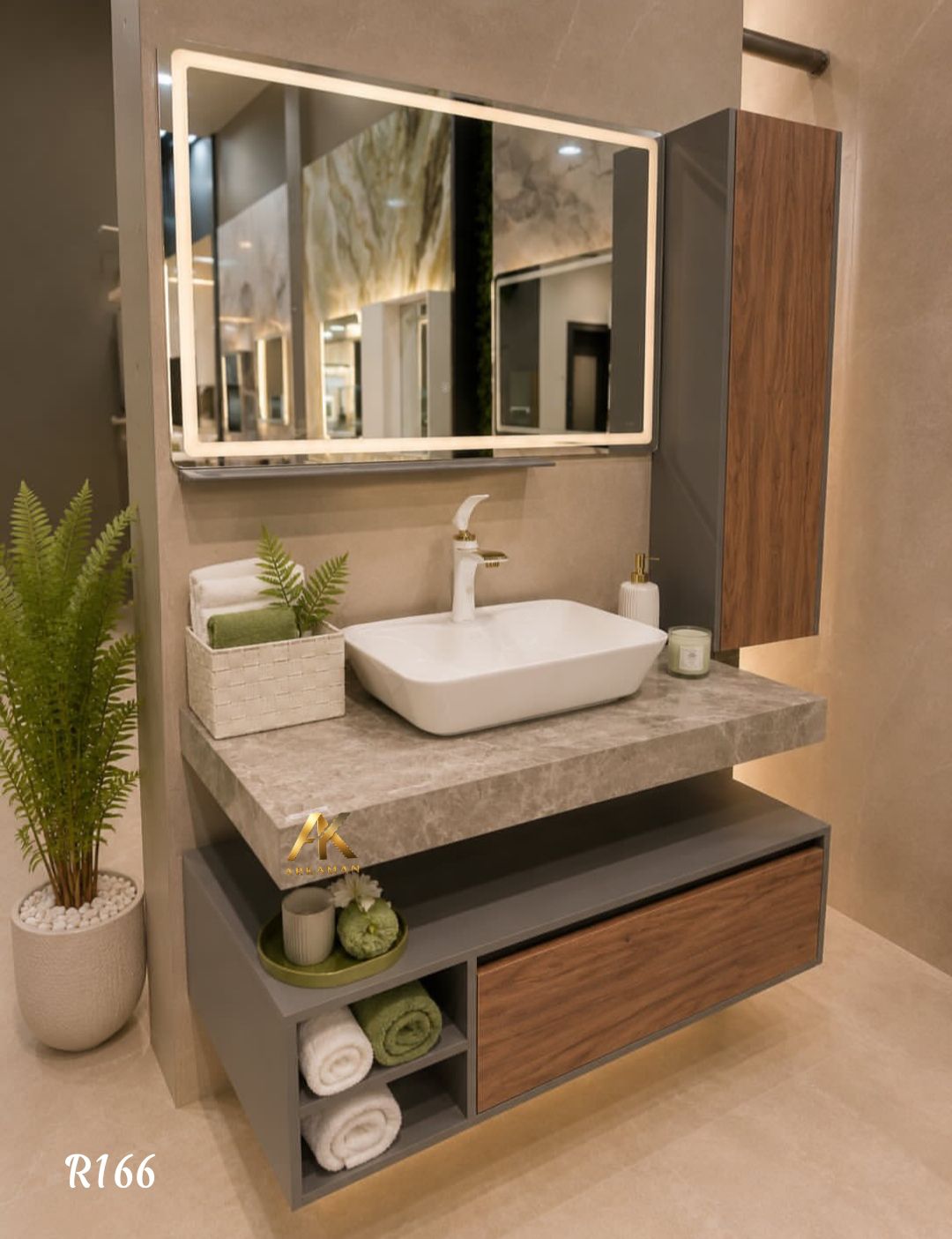روشویی کابینتی دیواری آرکامن مدل -R166