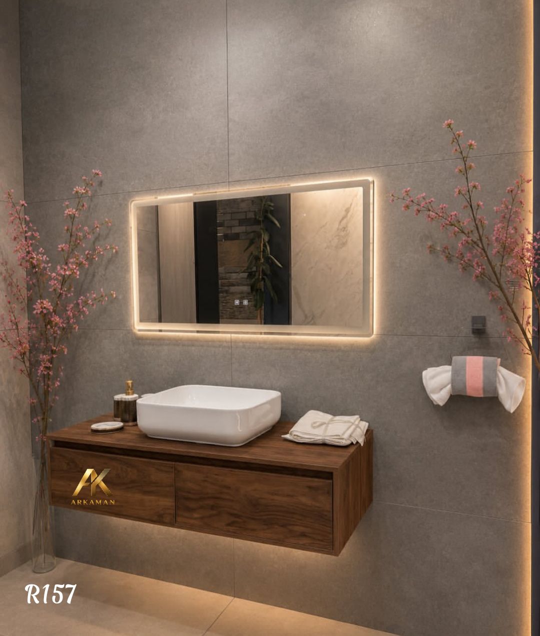روشویی کابینتی طرح چوب  آرکامن مدل- R157