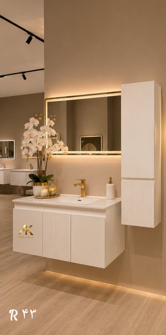 روشویی کابینتی مدرن کاسه داخل آرکامن مدل- R43
