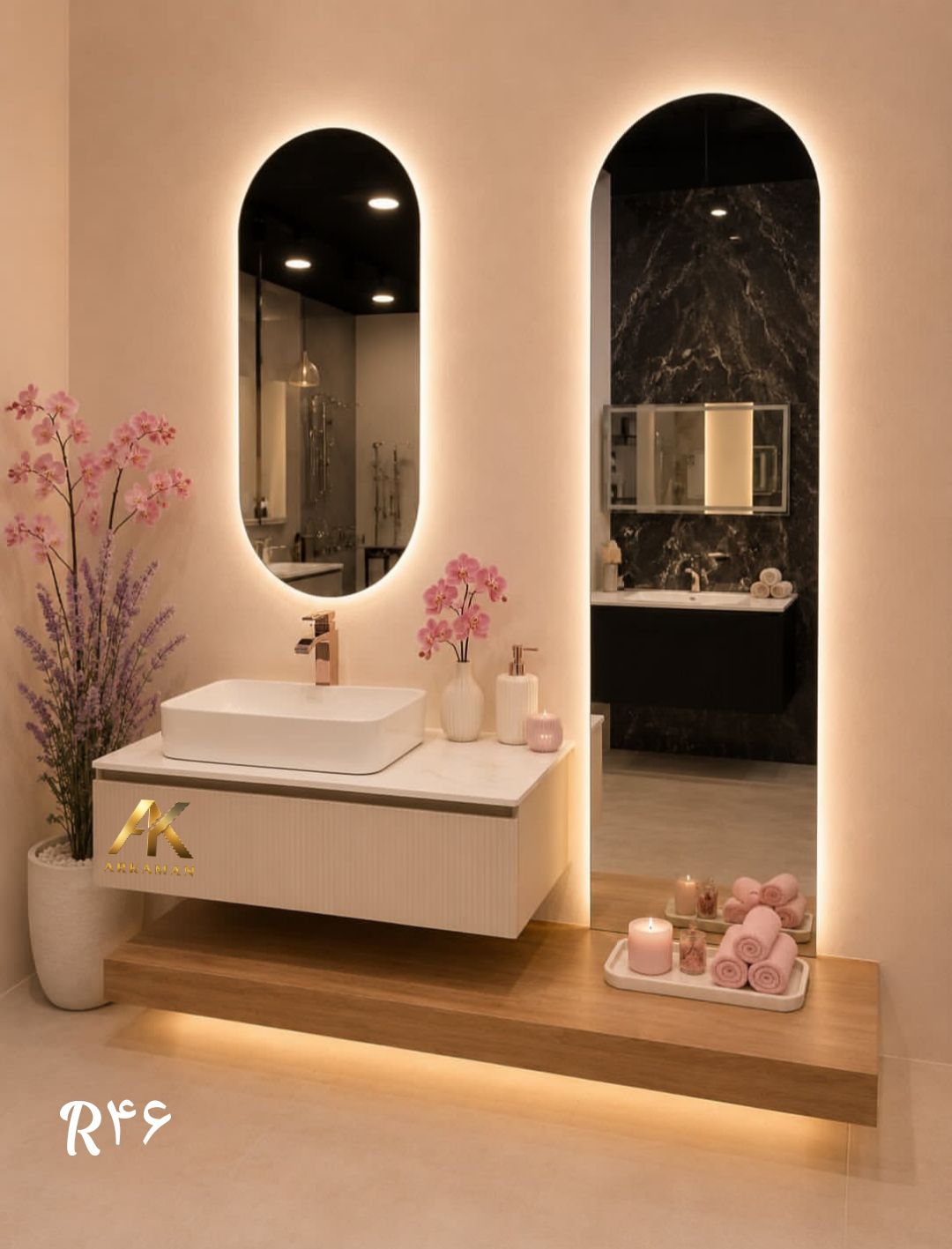 روشویی کابینتی   مدرن با کاسه روکار آرکامن مدل- R46