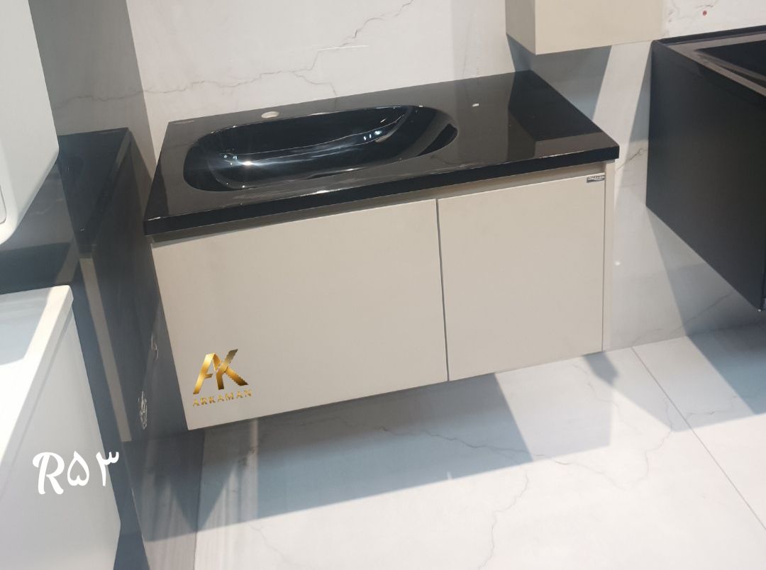 کابینت PVC با صفحه و کاسه کریستالی آرکامن مدل   -R53