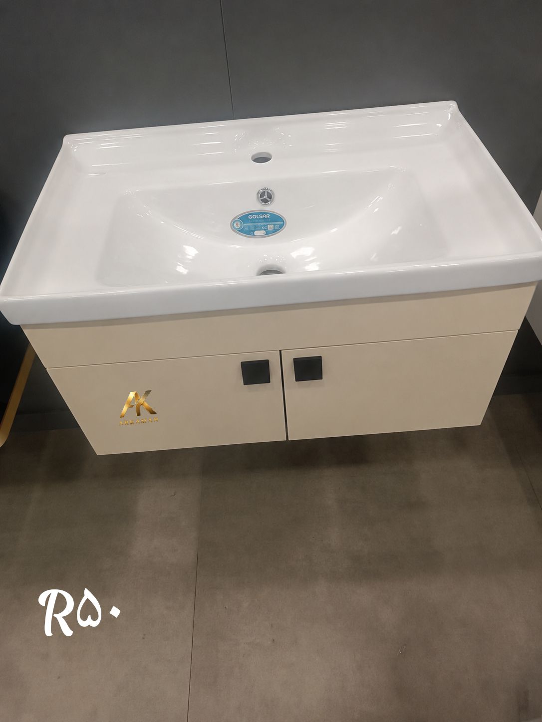 روشویی کابینت PVC کاسه داخل دو درب آرکامن مدل- R50