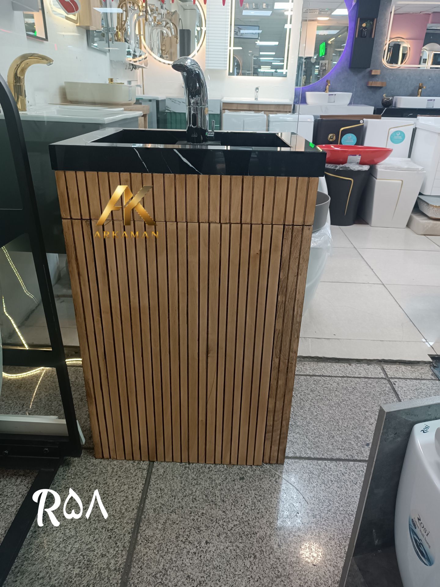 روشویی کابینتی  صفحه سرامیک پرسلانی طرح مدرن و لوکس آرکامن مدل -R58